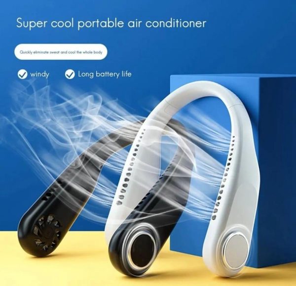 Portable Bladeless Neck Fan – Foldable, Hands-free Cooling For Travel & Sports